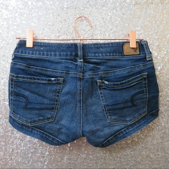 American Eagle Blue Jean Shorts-4 - Picture 2 of 4